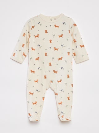 Pijama con pies estampado