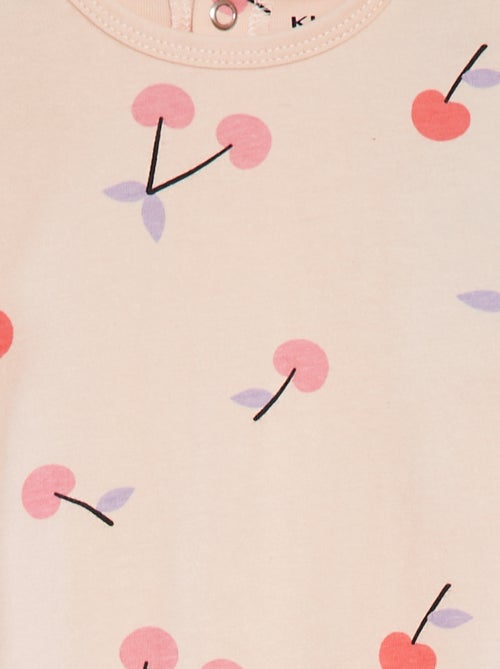 Pijama con pies estampado - Kiabi