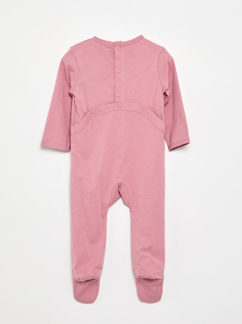 Pijama con pies Rosa - Kiabi