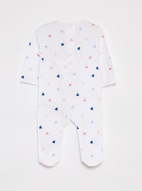 Pijama con pies y estampado - Kiabi