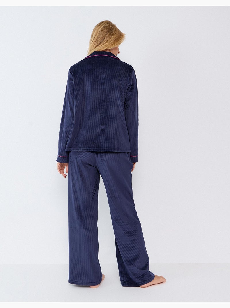 Pijama con ribete, mo fashion Azul - Kiabi