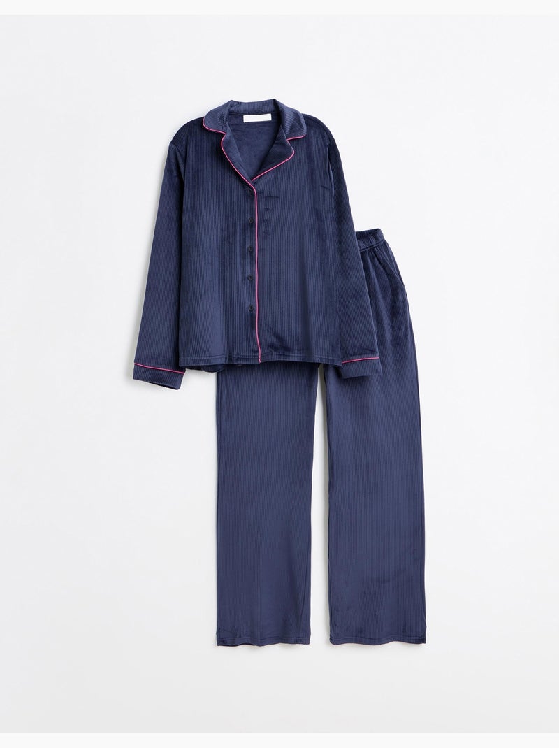 Pijama con ribete, mo fashion Azul - Kiabi