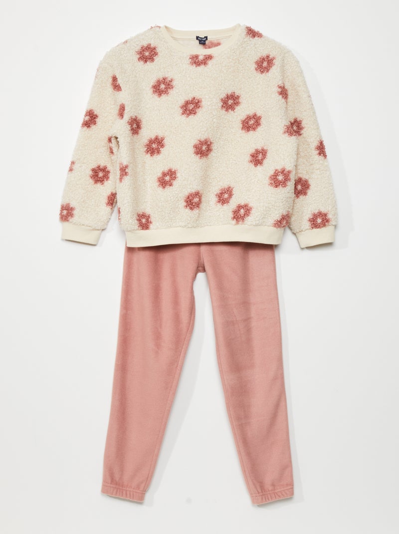Pijama con sudadera + pantalón - 2 piezas BEIGE - Kiabi