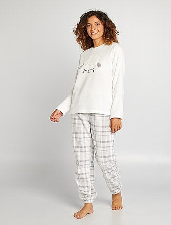 Pijama con sudadera + pantalón de tejido polar - 2 piezas