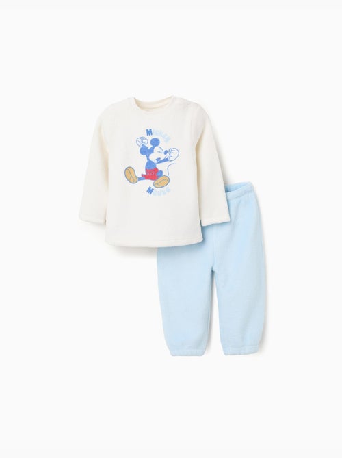 Pijama Coral Cardado con Estampado - Kiabi