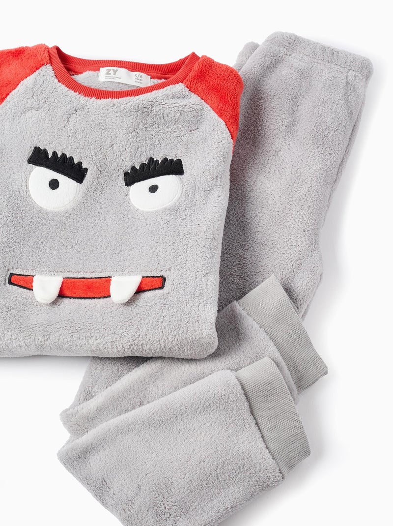 Pijama Coral Cardado Gris - Kiabi