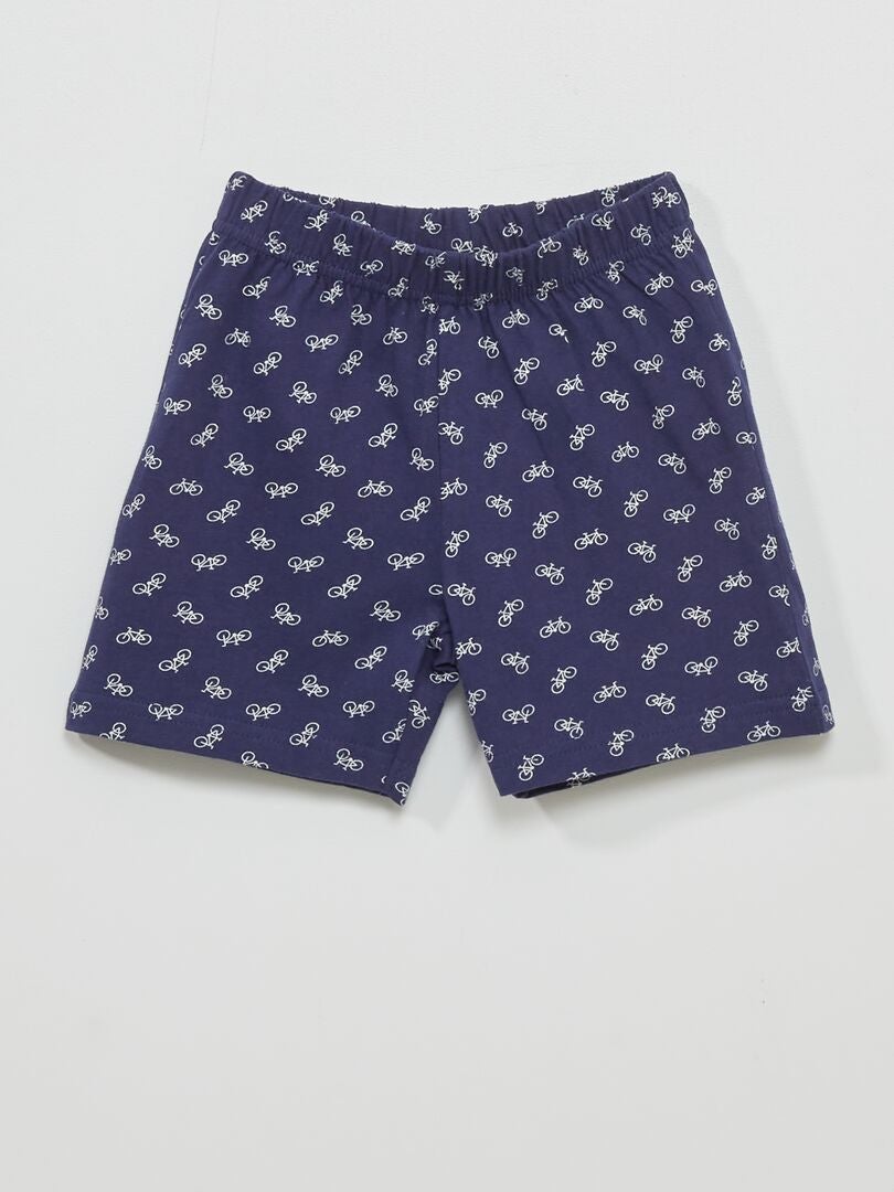 Pijama corto - 2 piezas rojo/azul - Kiabi