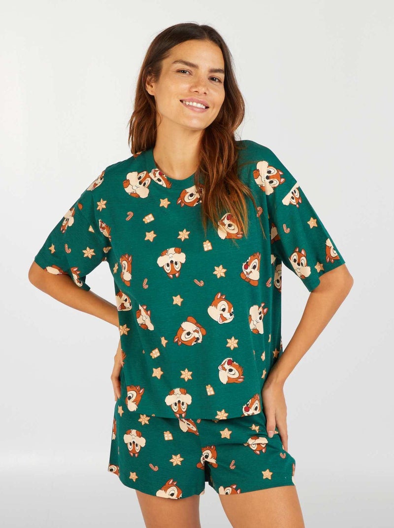 Pijama corto  - 2 piezas VERDE - Kiabi
