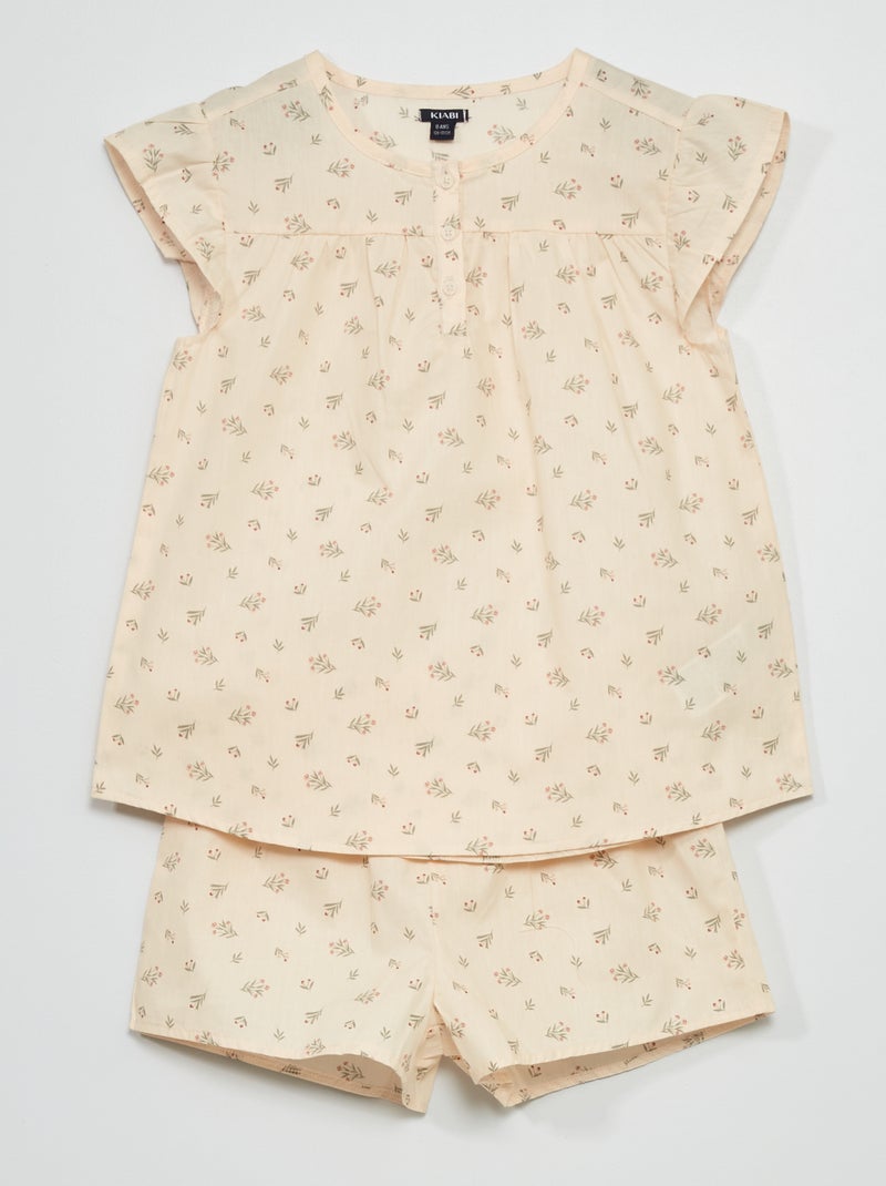 Pijama corto - 2 piezas BLANCO - Kiabi