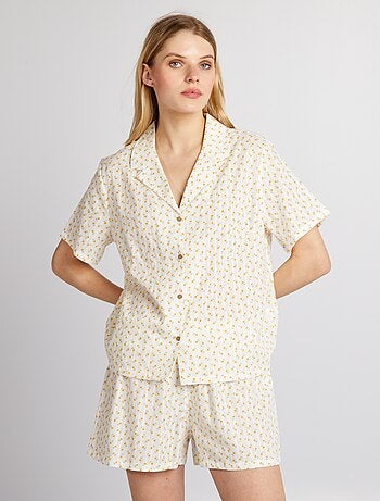 Pijama corto  - camisa y pantalón corto - 2 piezas