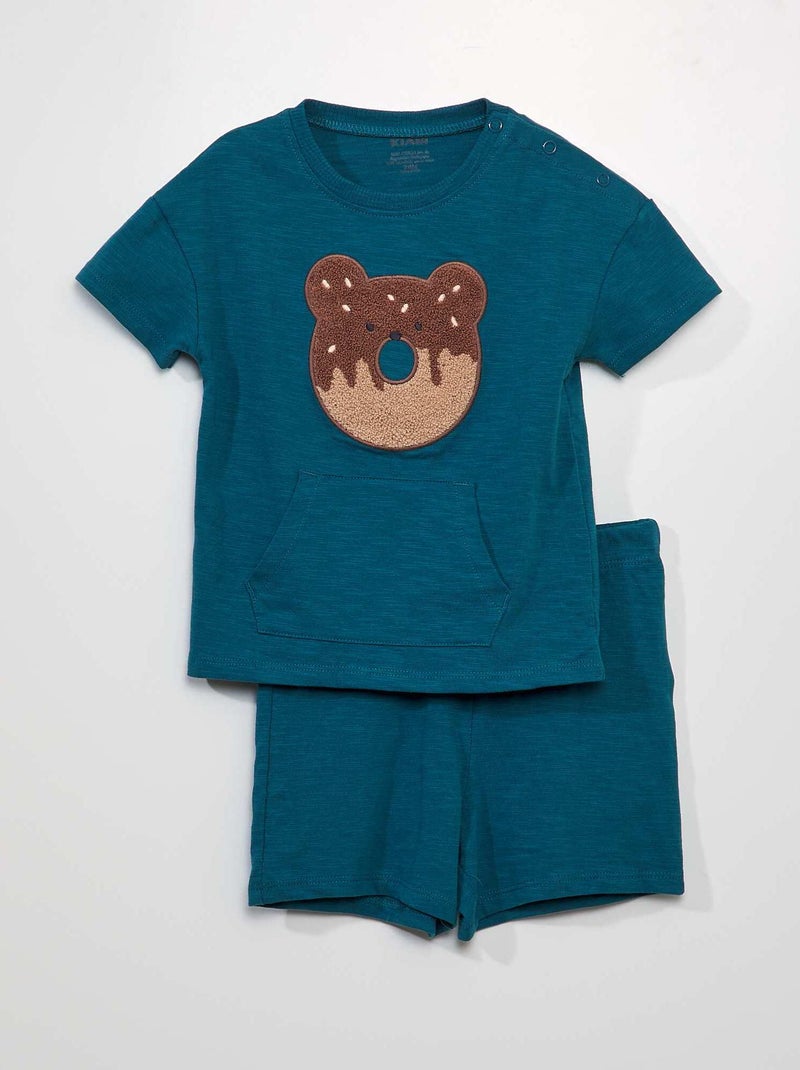 Pijama corto - estampado de koala  - 2 piezas AZUL - Kiabi