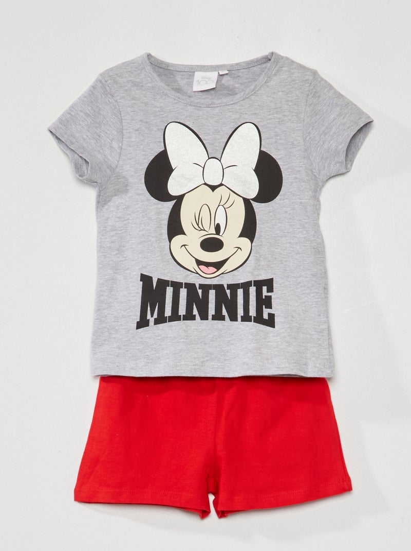 Pijama corto - Estampado de 'Minnie' - 2 piezas GRIS - Kiabi