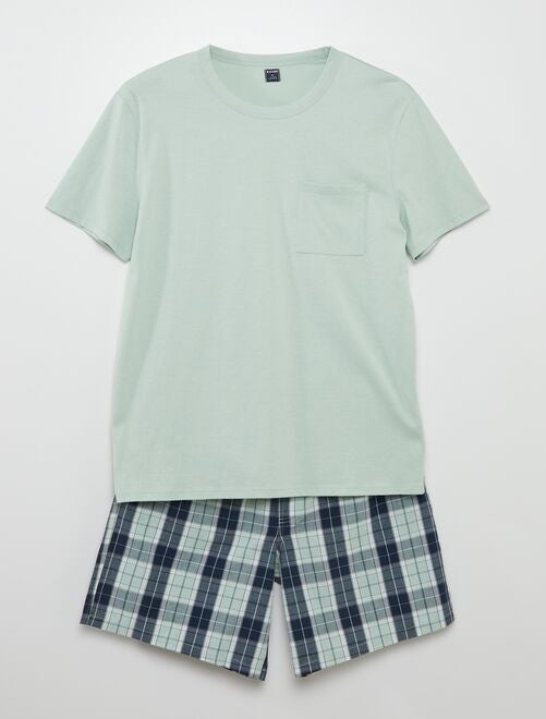 Pijama corto - short + camiseta - 2 piezas - Kiabi