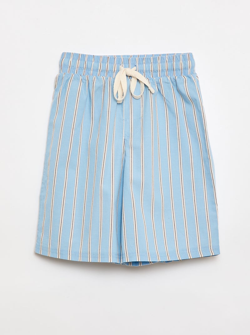 Pijama corto 2 piezas Azul - Kiabi