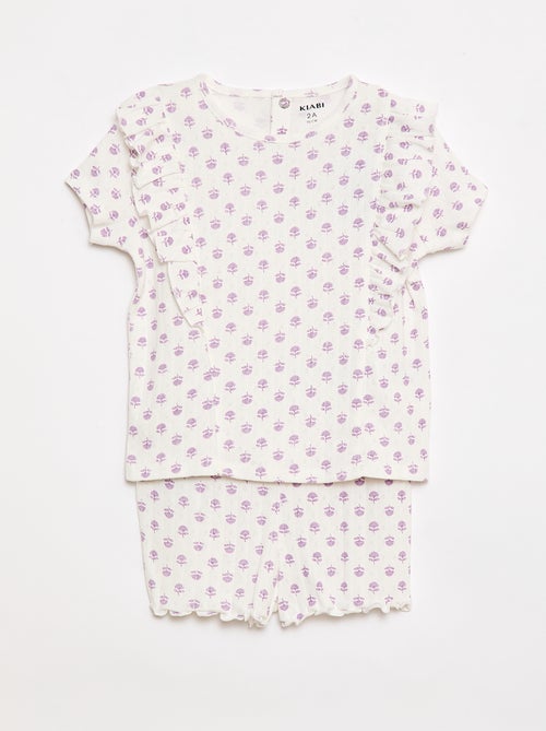 Pijama corto 2 piezas - Kiabi