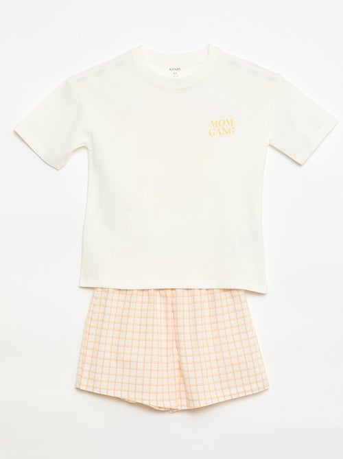 Pijama corto 2 piezas - Kiabi Pijama corto 2 piezas - Kiabi