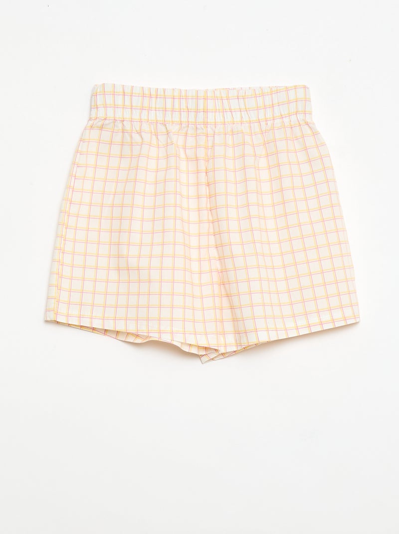 Pijama corto 2 piezas Blanco - Kiabi
