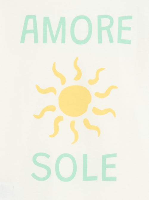 Pijama corto 2 piezas Pantalón corto + Camiseta - Kiabi