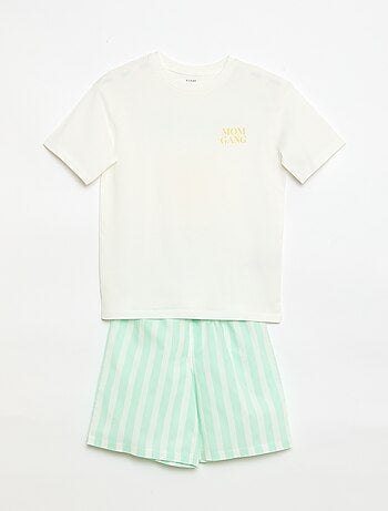 Pijama corto 2 piezas Short + Camiseta