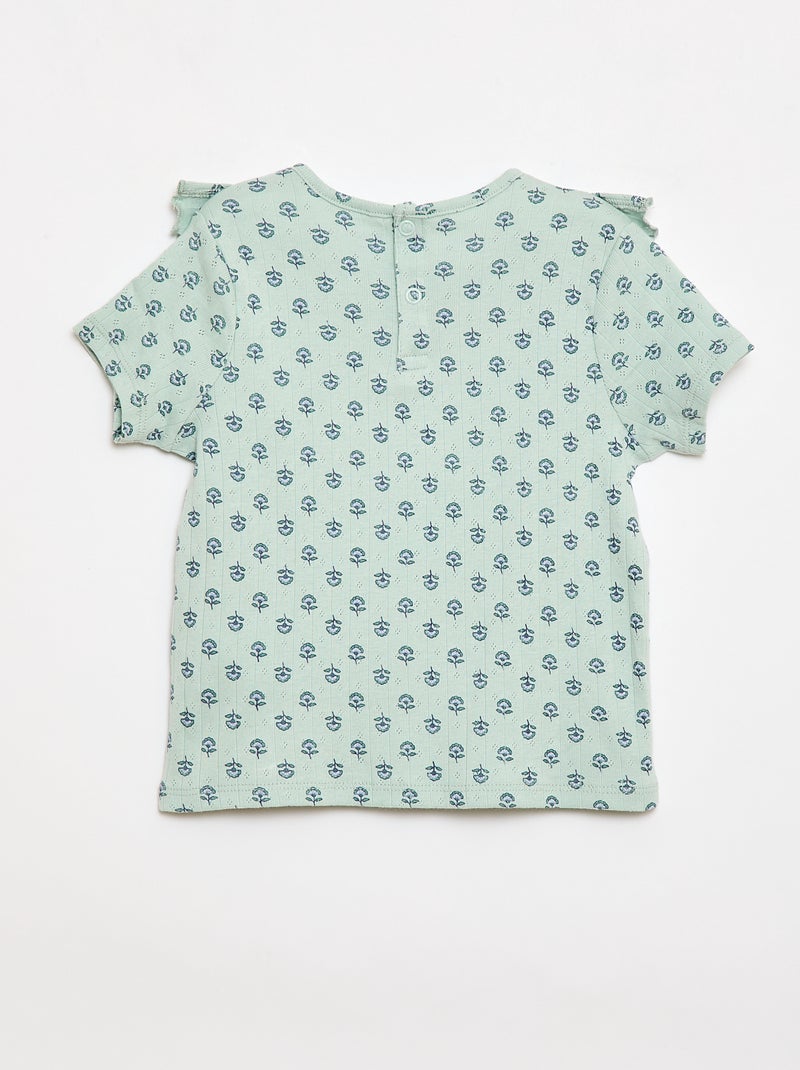 Pijama corto 2 piezas Verde - Kiabi