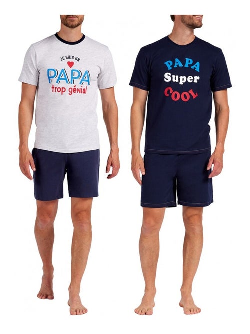 Pijama Corto Algodón - Pack de 2 - Kiabi Pijama Corto Algodón - Pack de 2 - Kiabi