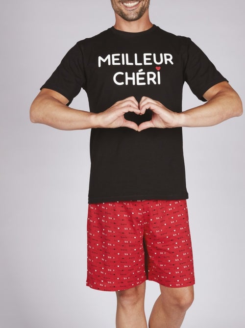 Pijama Corto Algodón - Pack de 2 - Kiabi Pijama Corto Algodón - Pack de 2 - Kiabi