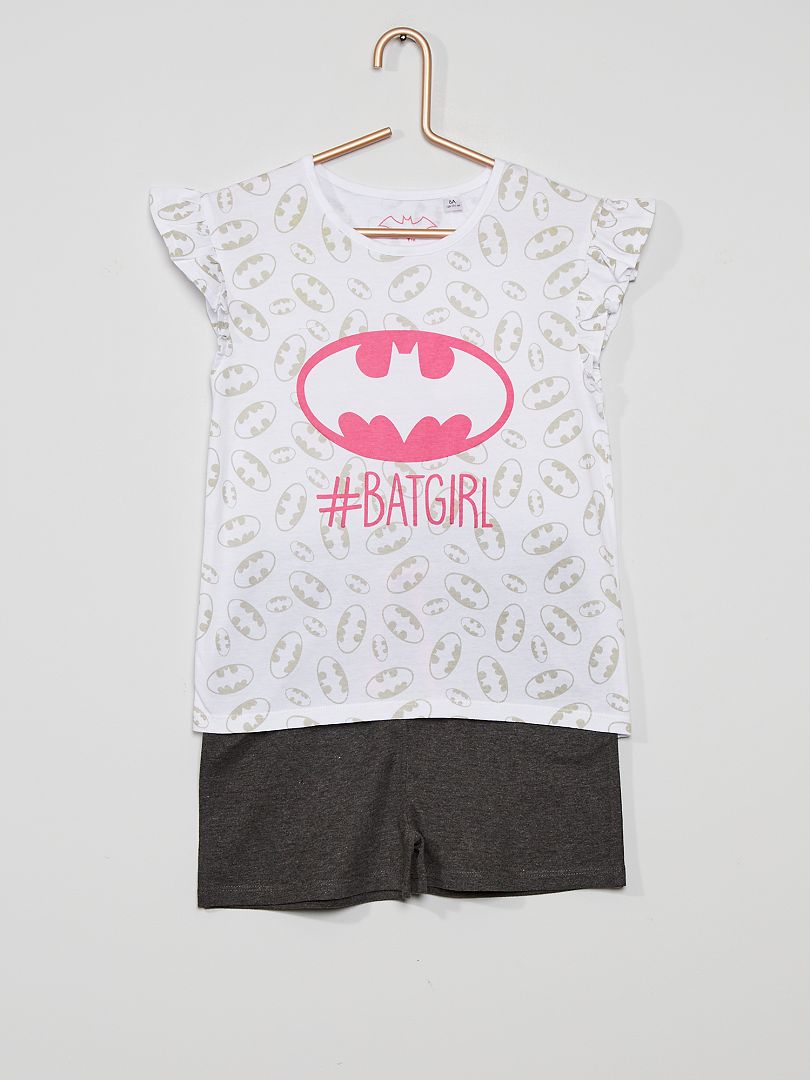 Pijama corto 'Batgirl' blanco/negro - Kiabi