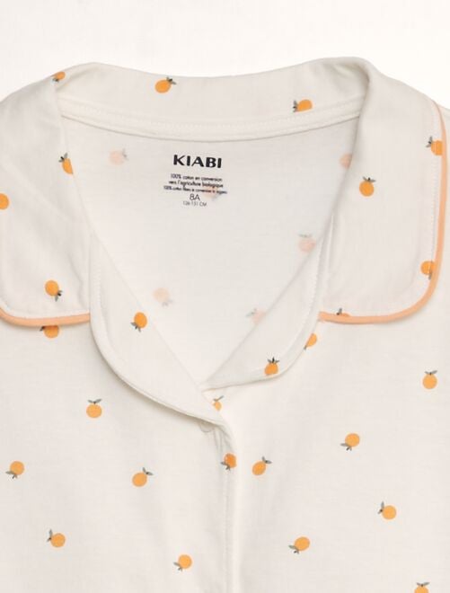 Pijama corto camisa + short con estampado - Kiabi