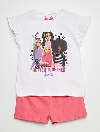 Pijama corto + camiseta 'Barbie' - 2 piezas