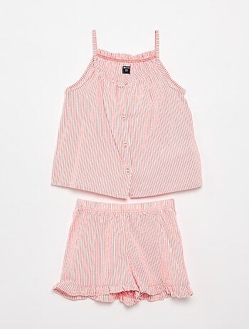 Pijama corto camiseta de tirantes + pantalón corto - Pack de 2