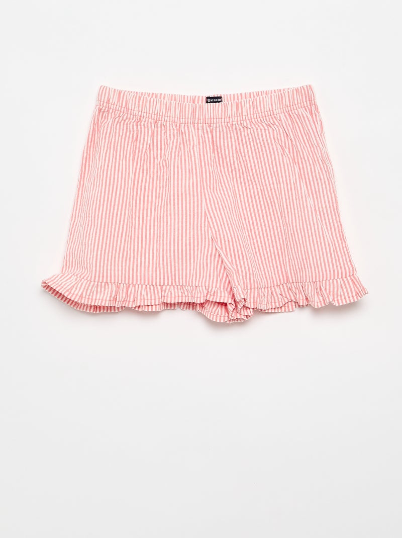 Pijama corto camiseta de tirantes + pantalón corto - Pack de 2 Rojo - Kiabi