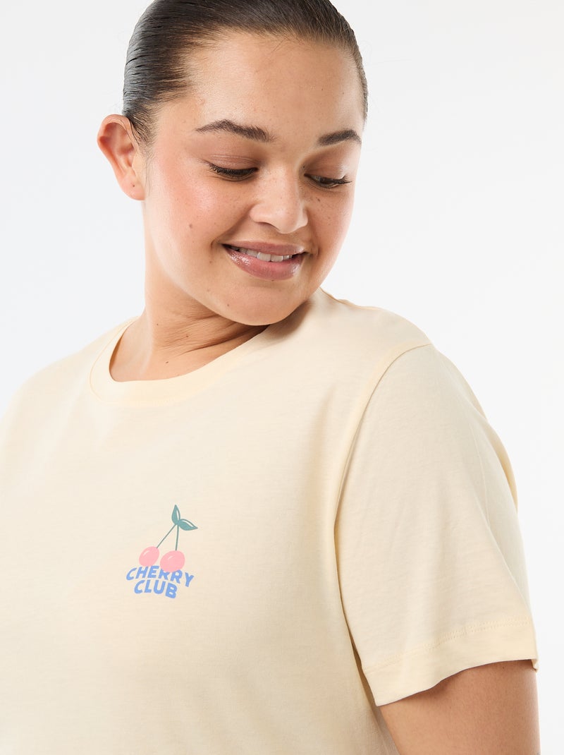 Pijama corto camiseta + pantalón corto - 2 piezas Amarillo - Kiabi