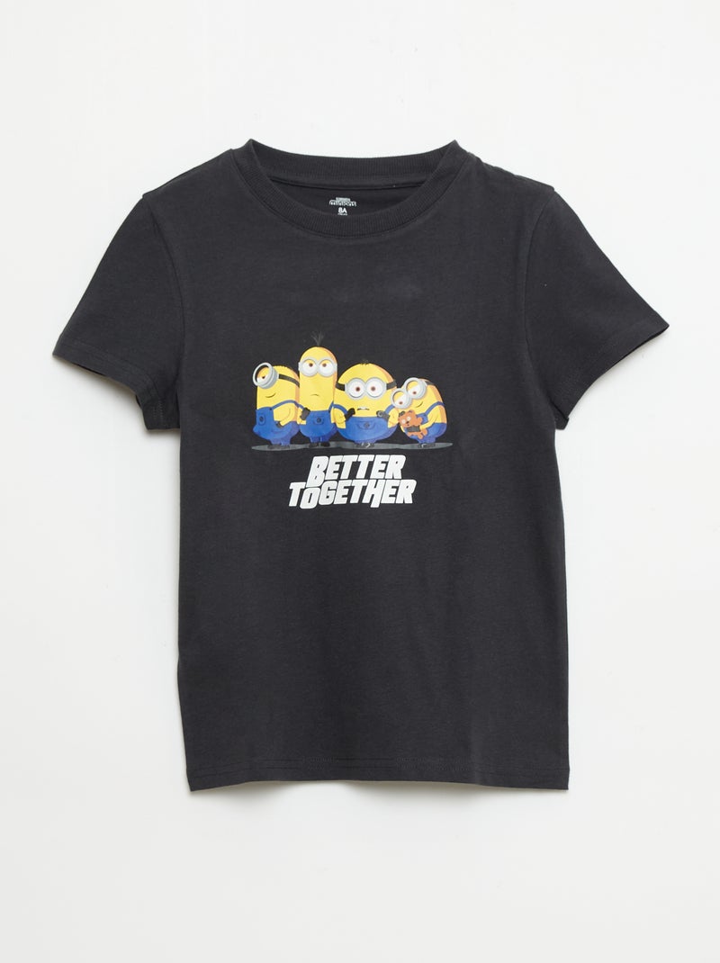 Pijama corto camiseta + pantalón corto 'Minions' - 2 piezas Negro - Kiabi