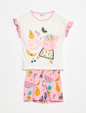 Pijama corto camiseta + pantalón corto 'Peppa Pig' - 2 piezas