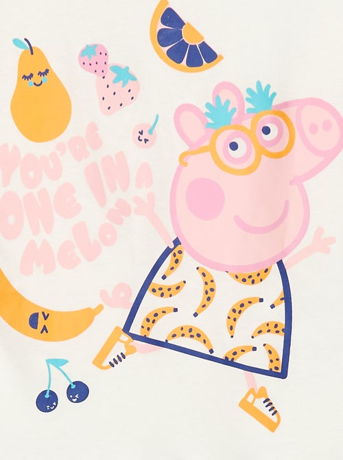 Pijama corto camiseta + pantalón corto 'Peppa Pig' - 2 piezas - Kiabi Pijama corto camiseta + pantalón corto 'Peppa Pig' - 2 piezas - Kiabi