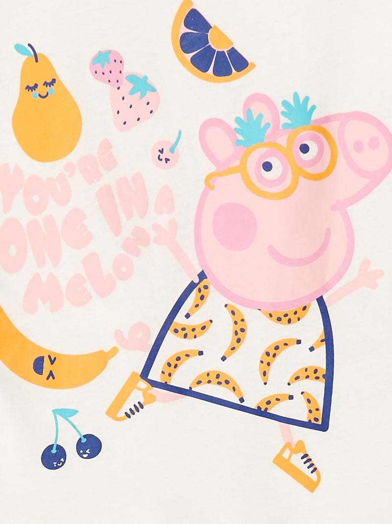 Pijama corto camiseta + pantalón corto 'Peppa Pig' - 2 piezas ROSA - Kiabi