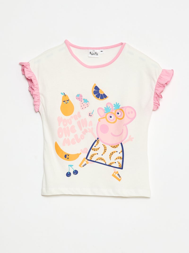 Pijama corto camiseta + pantalón corto 'Peppa Pig' - 2 piezas ROSA - Kiabi