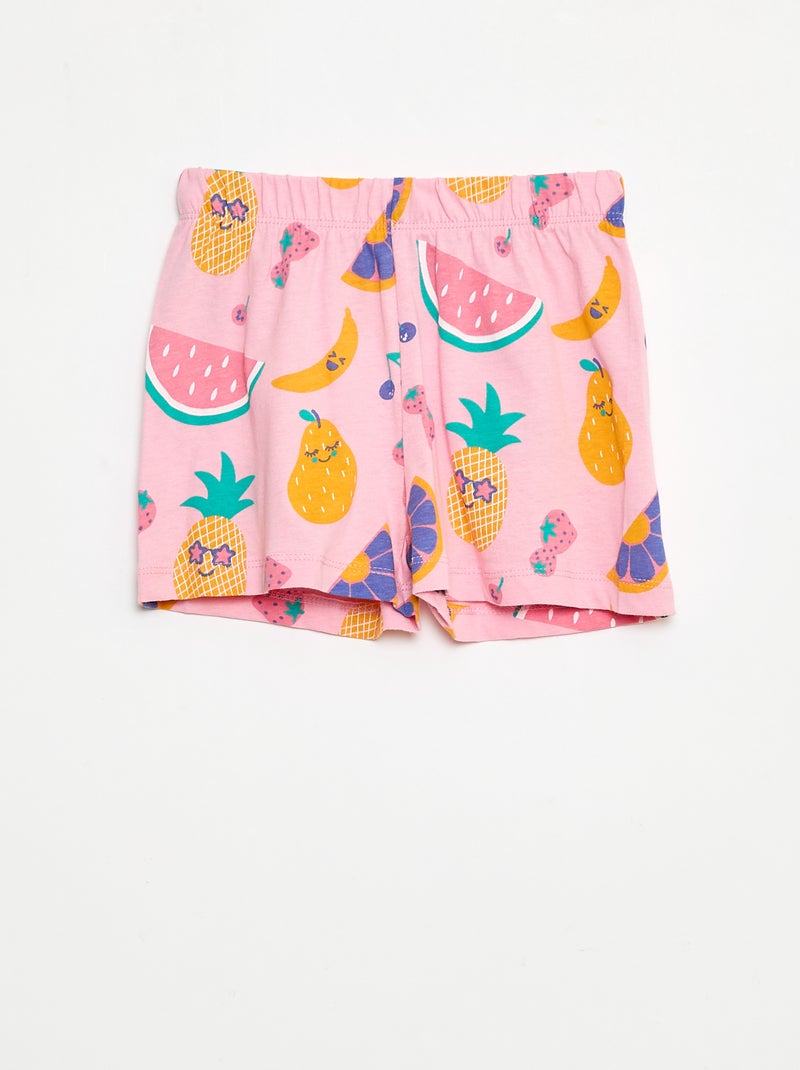 Pijama corto camiseta + pantalón corto 'Peppa Pig' - 2 piezas ROSA - Kiabi