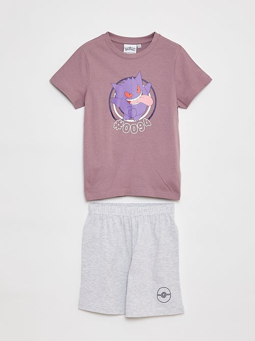 Pijama corto camiseta + Pantalón corto 'Pokémon' - 2 piezas - Kiabi