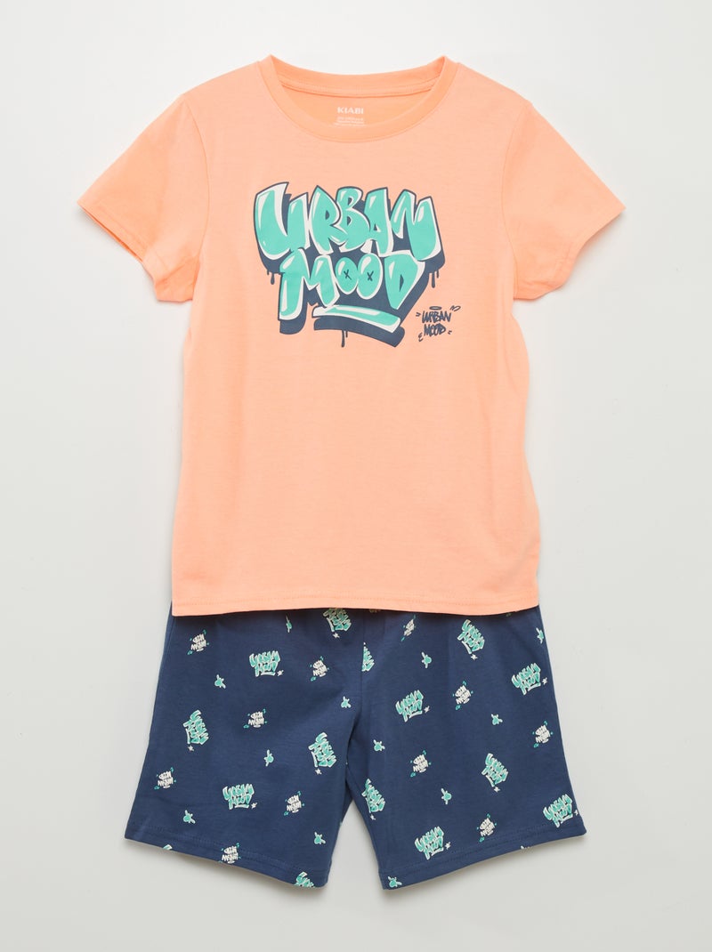 Pijama corto camiseta + short - 2 piezas AMARILLO - Kiabi