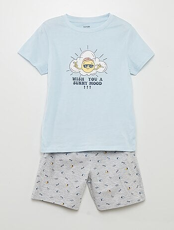 Pijama corto camiseta + short - 2 piezas