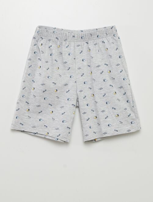 Pijama corto camiseta + short - 2 piezas - Kiabi