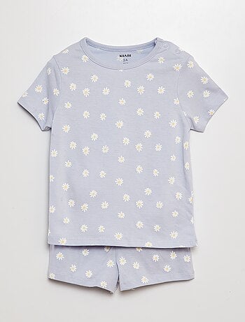 Pijama corto camiseta + short - 2 piezas