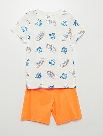Pijama corto camiseta + short - 2 piezas