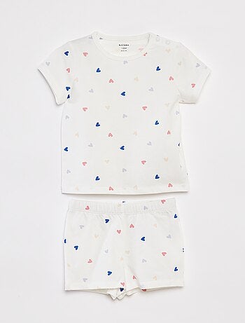Pijama corto camiseta + short - 2 piezas