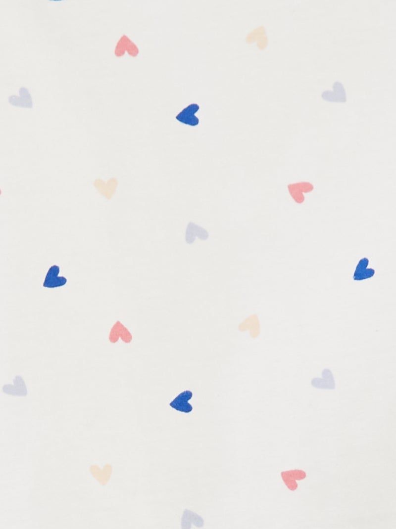 Pijama corto camiseta + short - 2 piezas BLANCO - Kiabi