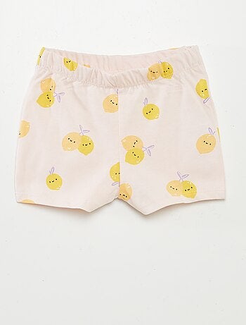 Pijama corto camiseta + short - 2 piezas
