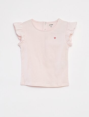 Pijama corto camiseta + short con volantes - 2 piezas