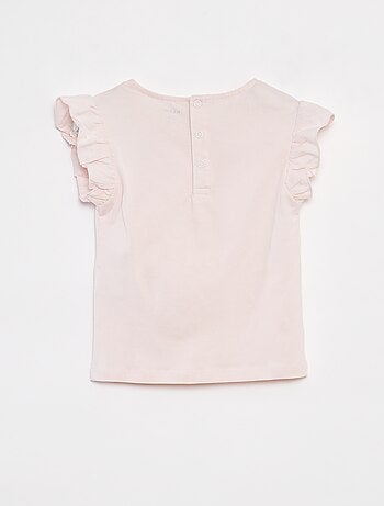 Pijama corto camiseta + short con volantes - 2 piezas