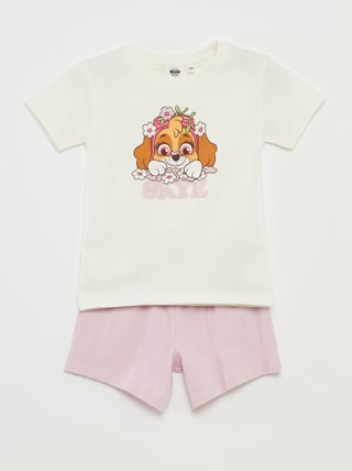 Pijama corto camiseta + short 'La Patrulla Canina' - 2 piezas